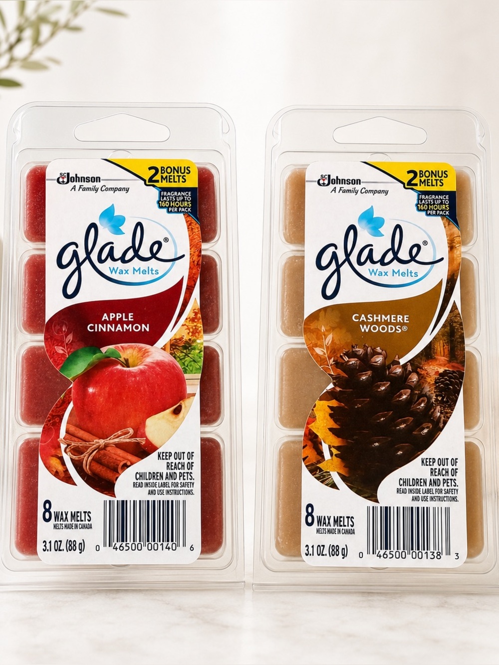 Glade Apple Cinnamon and Cashmere Woods Wax Melts